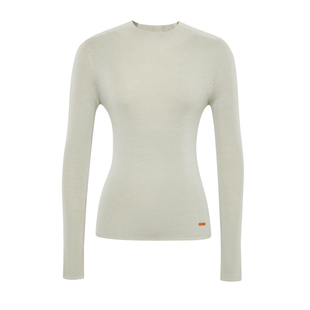 indicia标记羊毛针织衫无缝打底衫可机洗纯色秋新款女装L2C4MS154