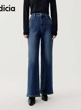 indicia标记商场同款2025秋冬新款女装蓝色牛仔裤F2D5NK542F