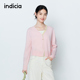 开衫 indicia标记商场同款 L2A6KS011 女装 粉色羊毛针织衫 26春季 新款