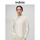 indicia标记简约温柔莫代尔衬衫 C6B405CS055 女装 女上衣长袖 时尚
