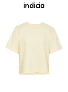 indicia标记商场同款24年夏季新款圆领气质纯色T恤女6B406SY350F