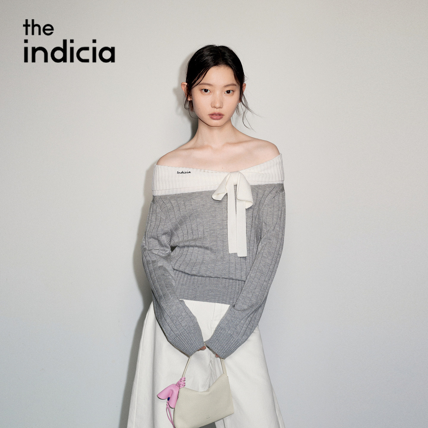 indicia标记商场同款2026秋季新款女装修身羊毛针织衫L2C6ZZ219Z
