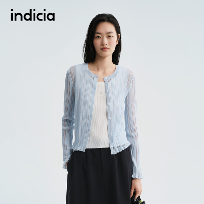 indicia标记商场同款2026夏季新款女装薄款针织衫开衫F2B6KS178C