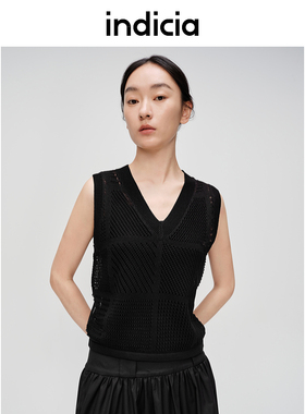 indicia标记商场同款夏季简约舒适镂空设计感背心女6B404BX236F