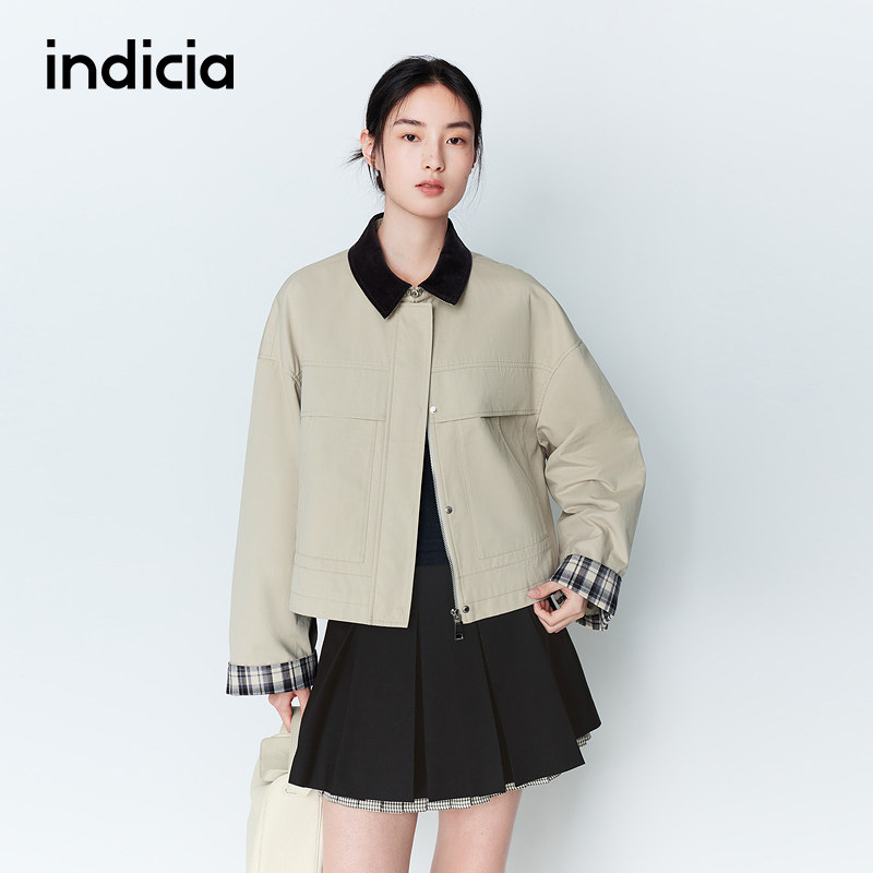 indicia标记商场同款26春季新款女装棉阔型短款外套L2A6WT030