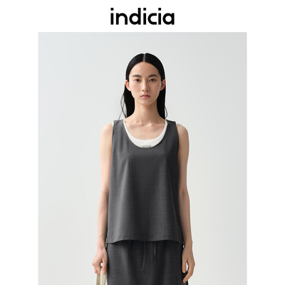 indicia标记商场同款25夏新款简约气质叠穿背心 F2B5BX211N