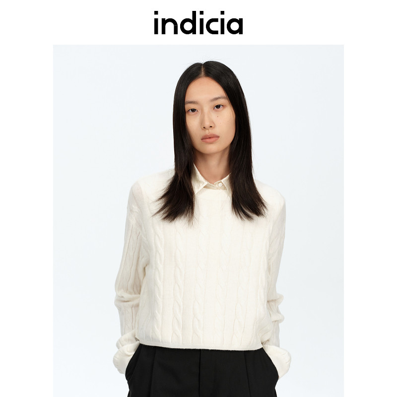 indicia标记商场同款春秋假两件套气质设计感针织衫女F2A5ZZ006F