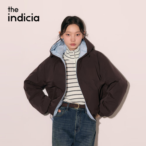indicia标记商场同款咖色羽绒服外套2026冬季新款女装L2D6YR300Y
