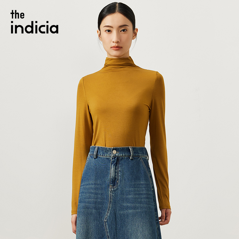 indicia针织衫打底衫半高领女装
