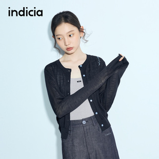 开衫 女装 藏青外搭上衣L2B6KS114F 26春夏新款 indicia标记商场同款