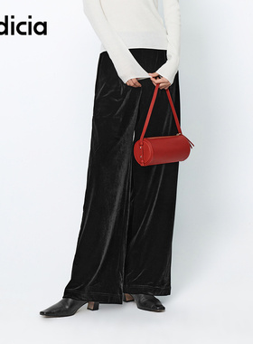 indicia标记商场同款2024春季新款高腰阔腿裤休闲长裤6A401KZ011N