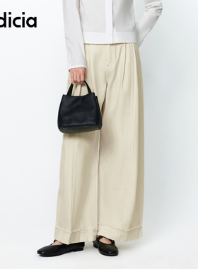 indicia标记商场同款春秋新款阔腿牛仔裤高腰休闲长裤F2A5NK030F