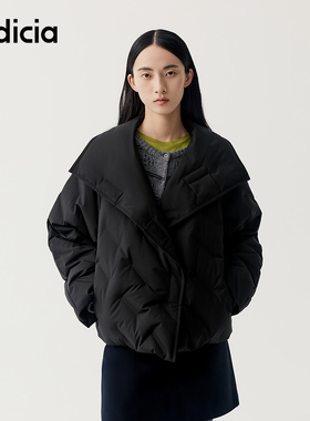 indicia标记商场同款25冬季新款女黑色短款羽绒服外套F2D5YR574F