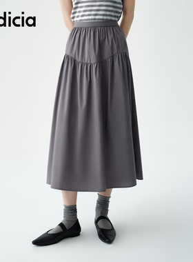 indicia标记商场同款25夏新款休闲百搭长款半身裙伞裙F2B5QZ251C