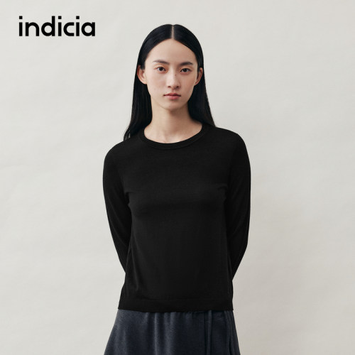 indicia标记羊毛针织衫T恤打底衫毛衣2025秋冬新款女装L2D5MS289