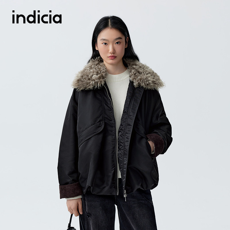 indicia标记商场同款25冬季新款女装毛领羽绒服外套F2D5YR713N,女装/女士精品,羽绒服,淘宝优惠券,粉丝福利购,淘宝优惠卷