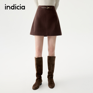 女装 新款 半身裙短裙子L2D5QZ264 2025秋冬季 indicia标记商场同款