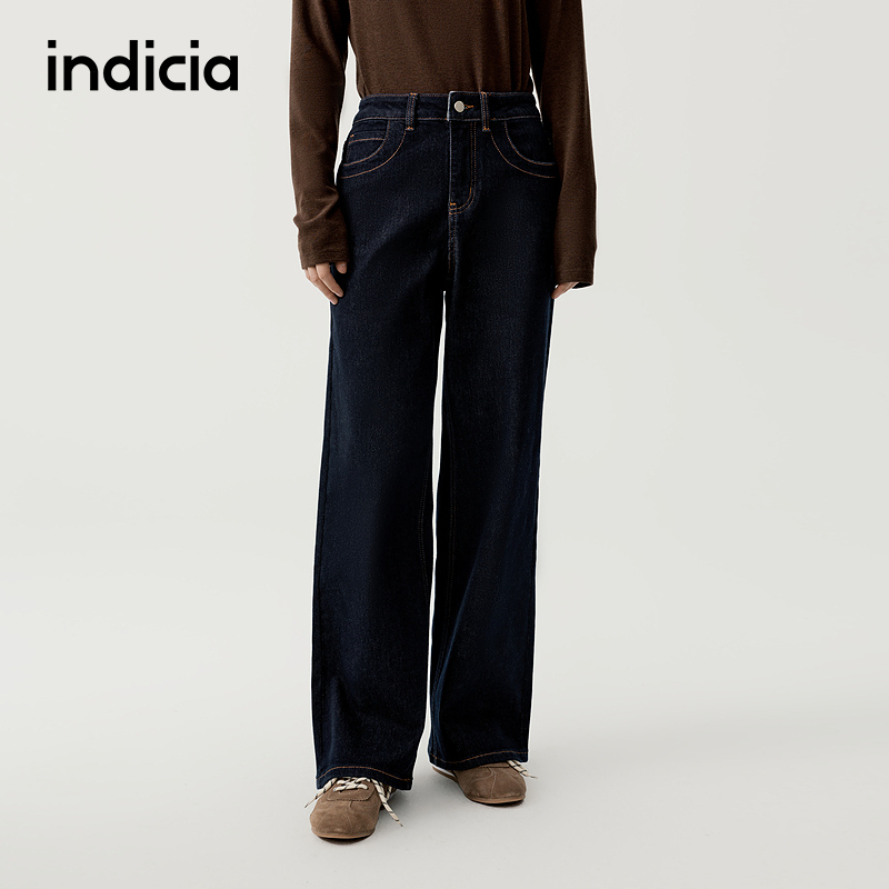 indicia标记商场同款25冬季新款女装休闲裤子牛仔裤F2D5NK466N