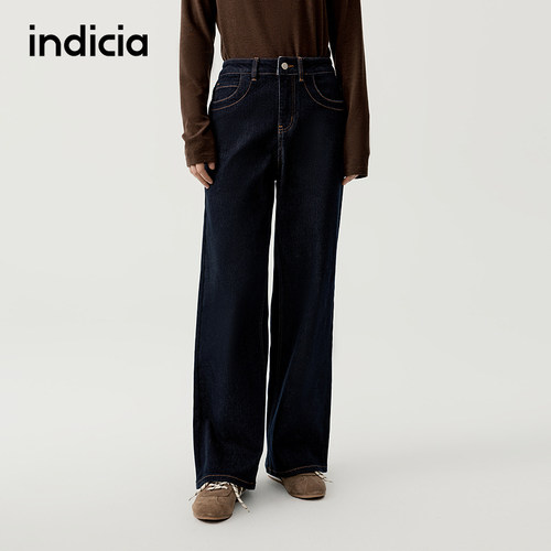 indicia标记商场同款25冬季新款女装休闲裤子牛仔裤F2D5NK466N