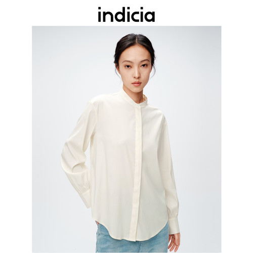 indicia标记商场同款春季新款简约时尚感系带衬衫6A402CS067C
