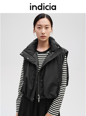 indicia标记商场同款女装冬季款简约百搭保暖羽绒马甲F2D4YR658N