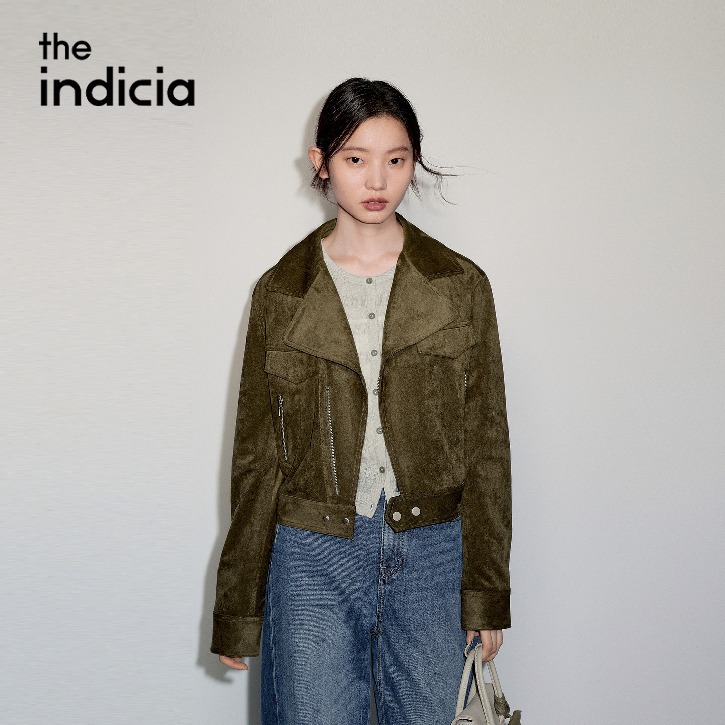 indicia标记商场同款2026秋季新款女装咖色短款外套L2C6PY216Z