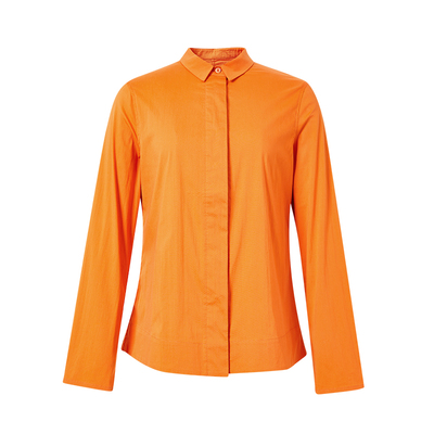 indicia休闲衬衫女橘色衬衣春季