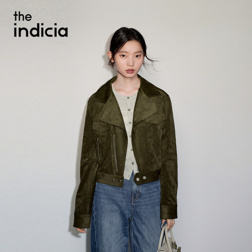 indicia标记商场同款2026秋季新款女装咖色短款外套L2C6PY216Z