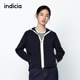 复古拼色慵懒风针织开衫 indicia标记商场同款 25春新款 F2A5KS018N