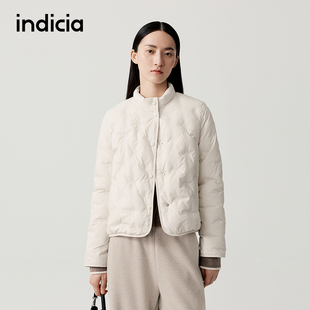indicia标记2025冬季新款美式立领轻薄羽绒服外套女装F2D5YR508C