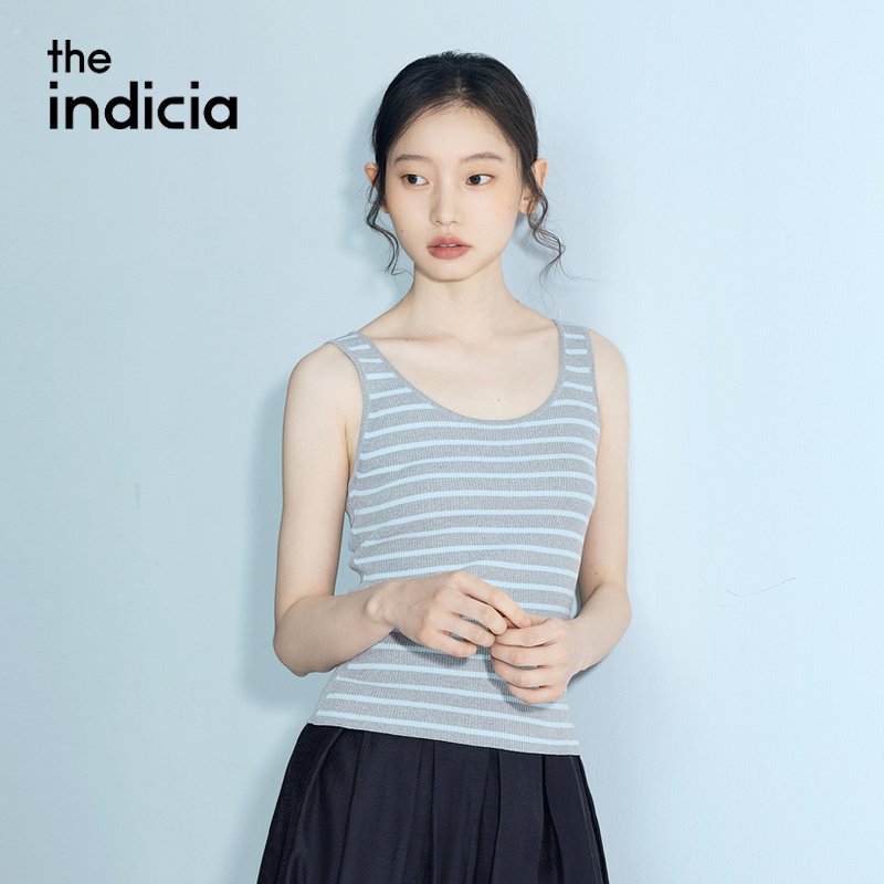indicia标记商场同款2026夏季新款女装背心打底条纹吊带L2B6BX107
