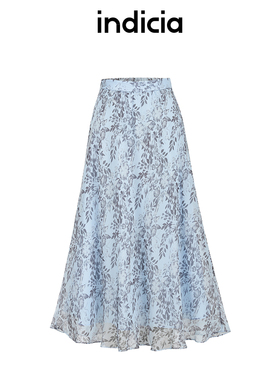 indicia标记商场同款25夏新款复古碎花半身裙长裙F2B5QZ210C-1