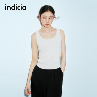 indicia标记26夏新款 显瘦百搭打底吊带背心L2B5BX068 方领修身