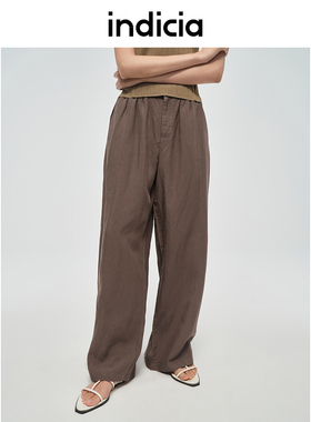 indicia标记商场同款夏款莱赛尔舒适阔腿休闲裤女6B406KZ381F