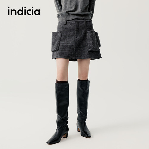 indicia标记商场同款秋冬季新款女装半身裙女短裙子F2D5QZ612F
