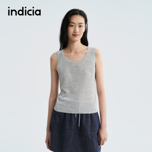 indicia标记商场同款2026夏季新款女装背心灰色上衣F2B6BX180C