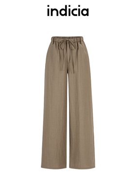 indicia标记商场同款25夏新款宽松休闲松紧腰休闲裤 F2B5KZ133F