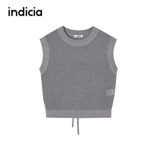 无袖 镂空短款 背心度假F2B5BX143N 夏款 indicia标记商场同款