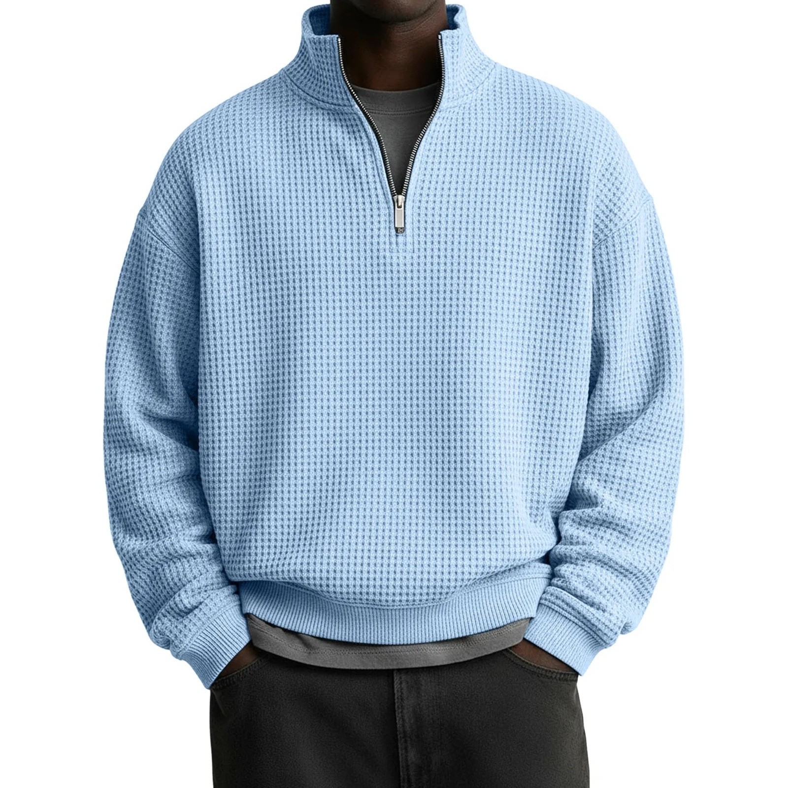 2025欧美跨境秋冬季独立站亚马逊男士卫衣休闲百搭拉链宽松卫衣男