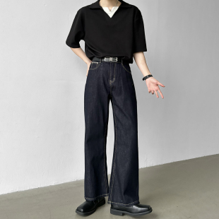 男宽松休闲牛仔裤 手缝针原牛14盎司直筒牛仔裤 男 2026春季 男笙