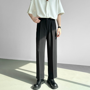 高级感九分休闲西装 男笙 男 韩系高品质高腰直筒西裤 裤 春夏季