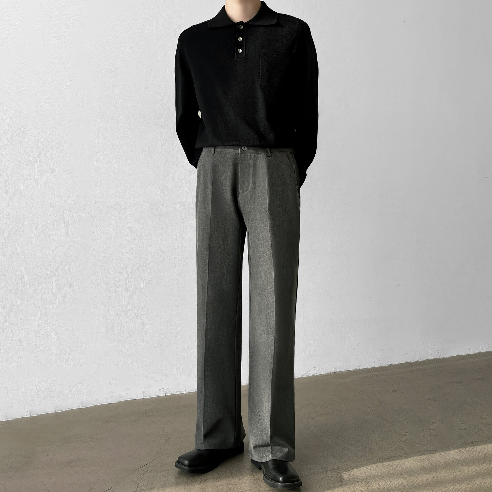 男笙【三本针工艺直筒西裤】冬季高品质TR色纺直筒宽松休闲西装裤,男装,西裤,淘宝优惠券,粉丝福利购,淘宝优惠卷