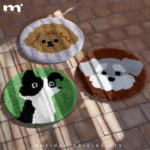 沐野可爱动物坐垫簇绒防滑椅垫