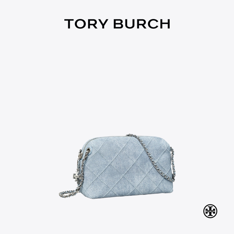 【季末礼遇】TORY BURCH 汤丽柏琦 FLEMING 丹宁斜挎包女包174506