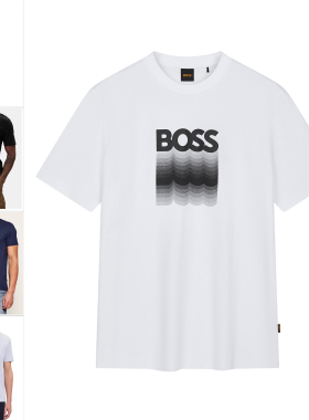 Hugo Boss橙标 男士时尚休闲纯棉圆领短袖T恤 50556009 10276567