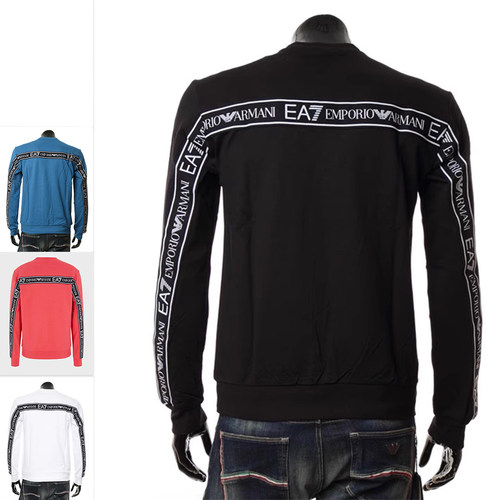 阿玛尼男士鹰标圆领套头卫衣