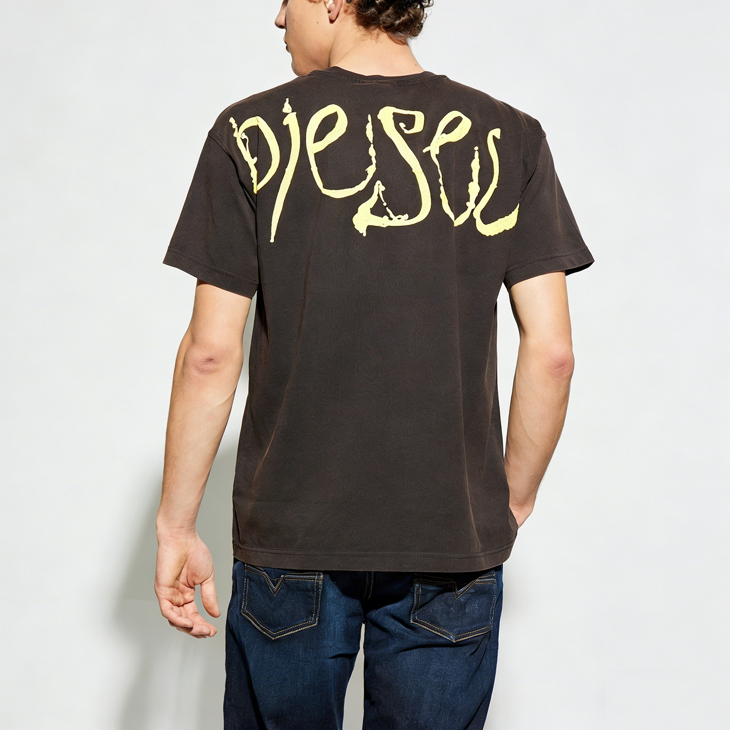 Diesel迪赛 男士潮牌时尚休闲圆领纯棉简约短袖T恤 A20957 0QMBX