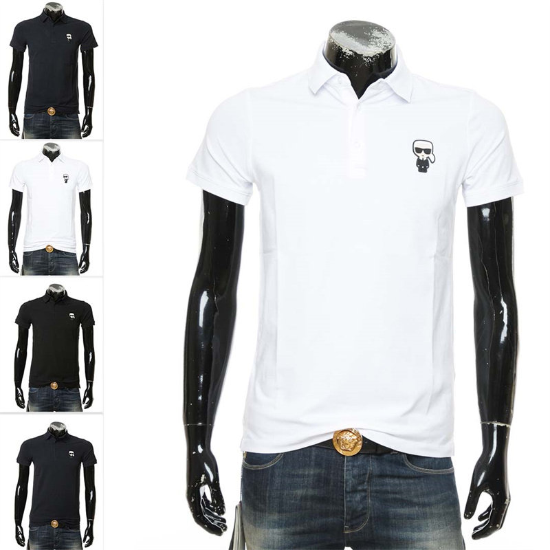 karl lagerfeld卡尔拉格斐老佛爷男修身短袖polo衫745022 500221