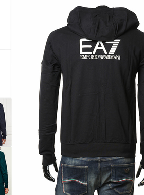 Armani/阿玛尼EA7 男士时尚鹰标连帽开衫卫衣 7M000904 AF13512