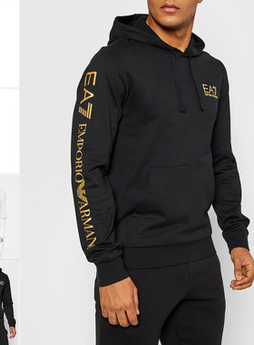 Armani/阿玛尼EA7 男士时尚鹰标连帽套头卫衣 7M000569 AF13512